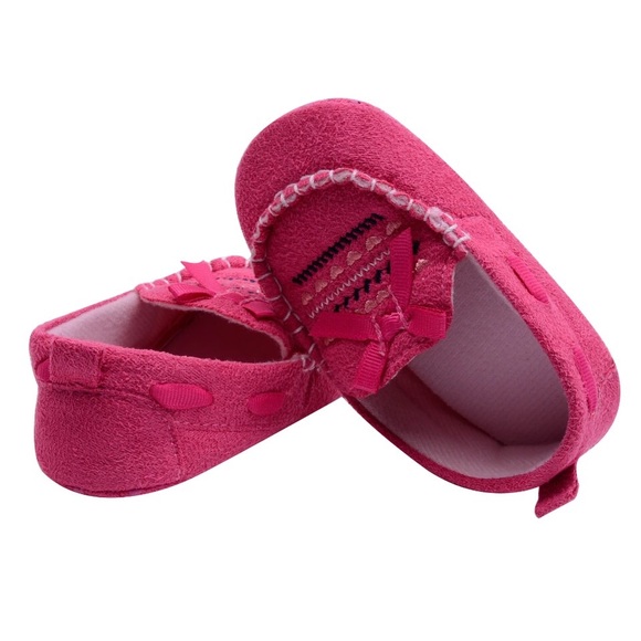 NEW Baby Moccasin Slippers in Pink - Picture 3 of 6